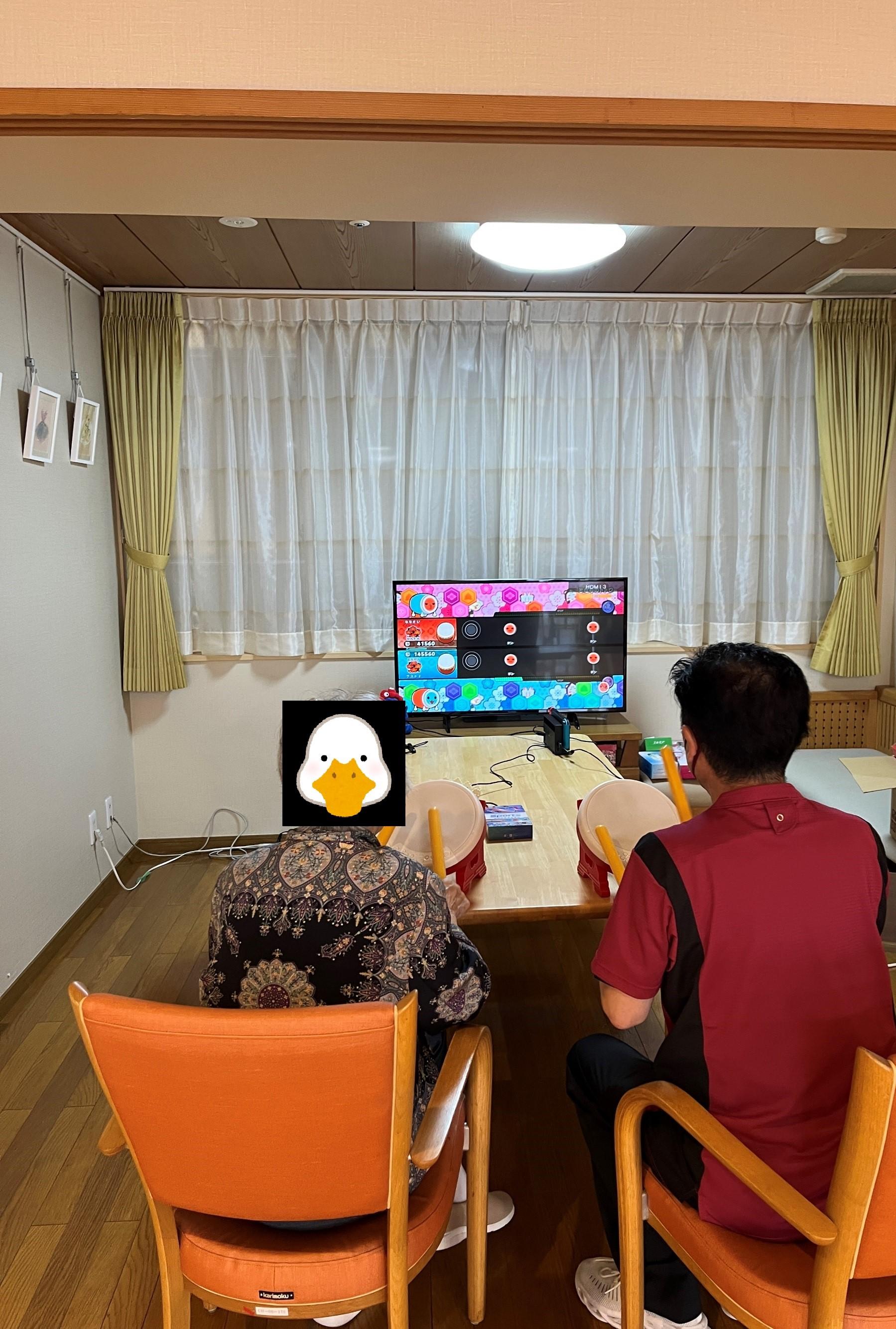太鼓の達人に挑戦!【介護型】