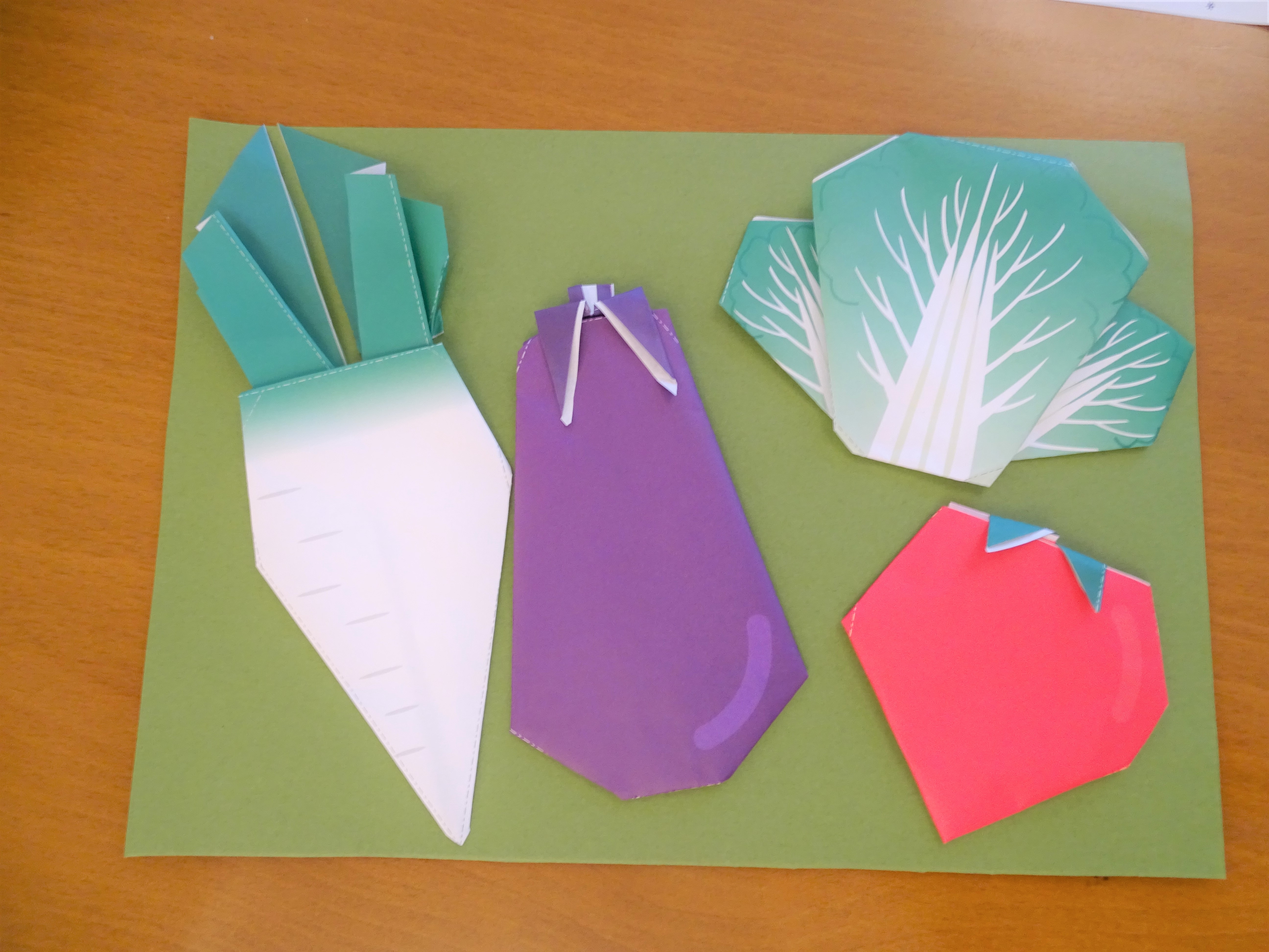 折り紙で野菜を作ろう🍆🍅