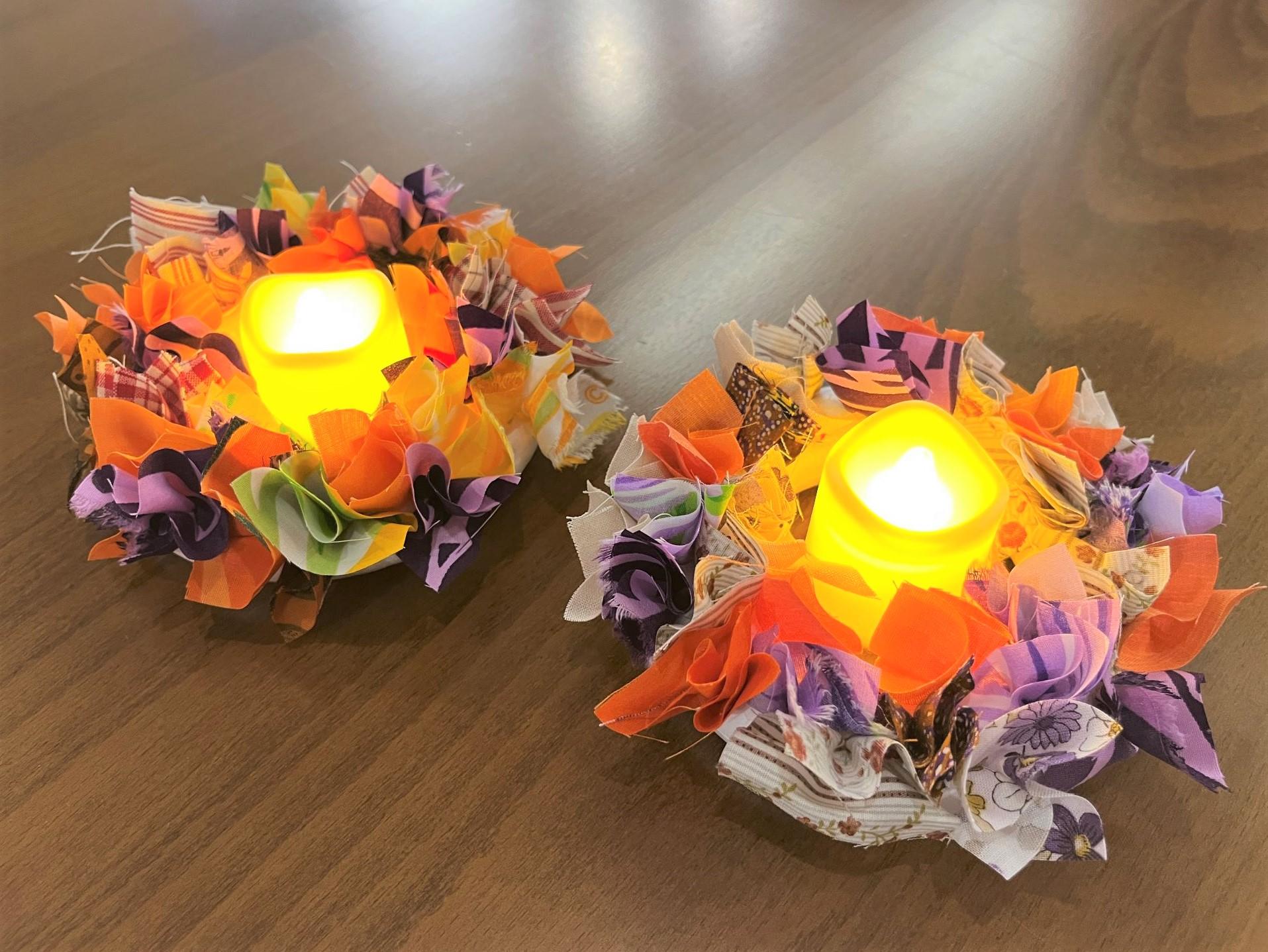 秋色を灯す 手づくりキャンドルホルダー🕯
